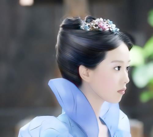 张智尧古装画像手绘,古装女明星图片手绘