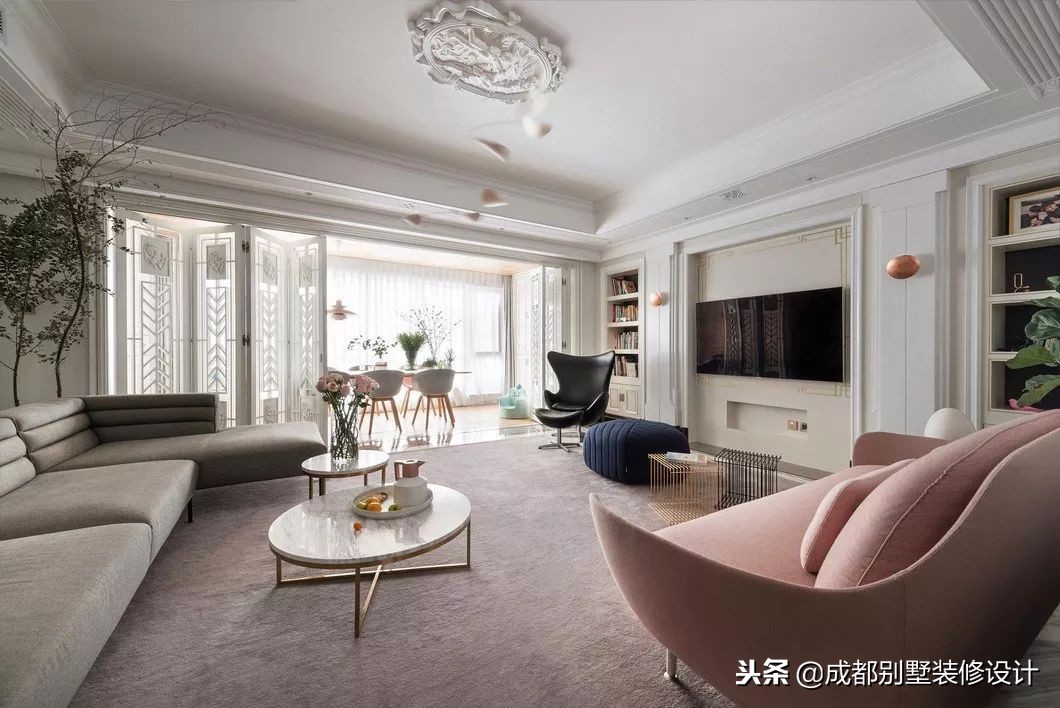 220㎡空中大平层,清新法式设计,家,就得有个精致范儿!