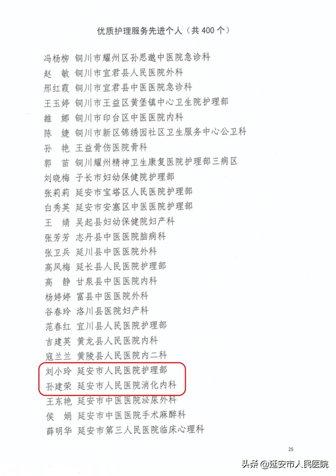 延安市人民医院护士长,延安市人民医院护理部主任