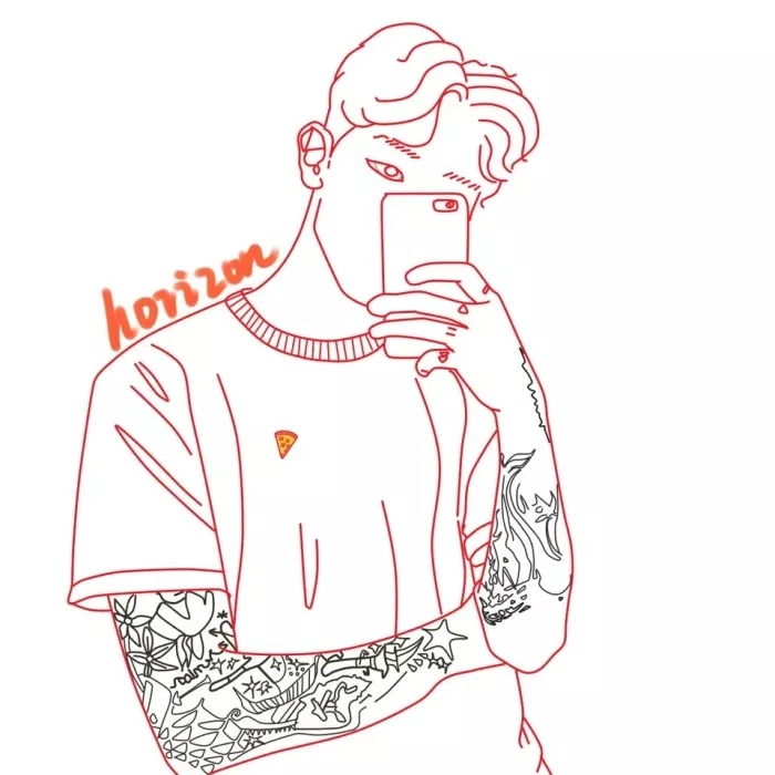 中性头像手绘森系,头像创意个性独特原宿手绘