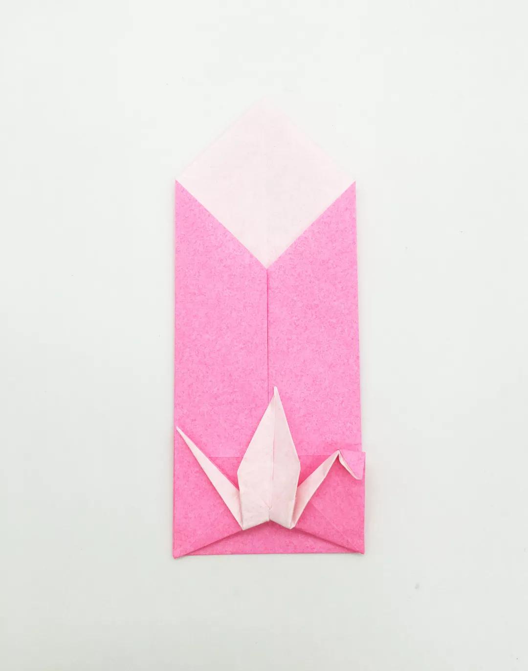 最简单的千纸鹤信封折法慢动作,折纸大全简单又漂亮的信封千纸鹤