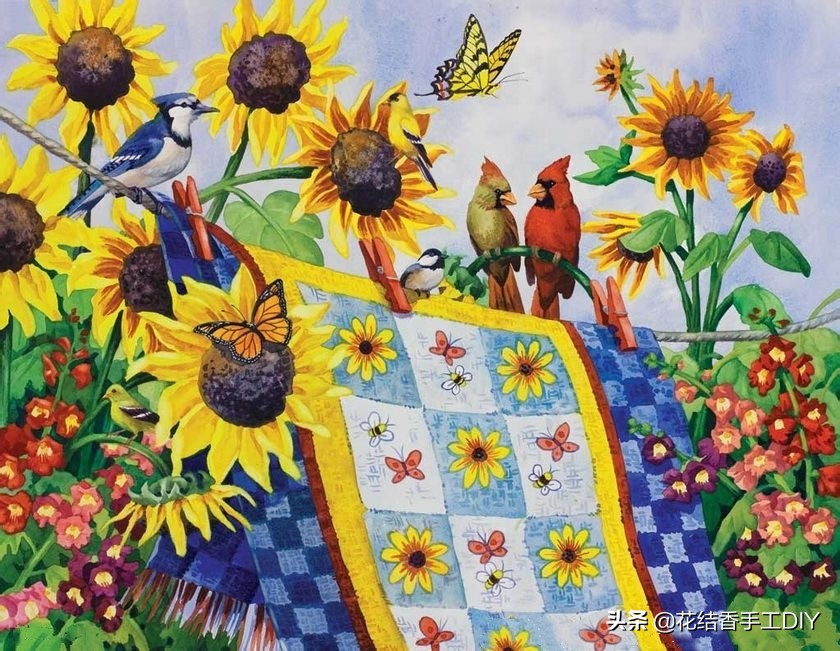 20款漂亮的拼布被子,假的豆腐块被子