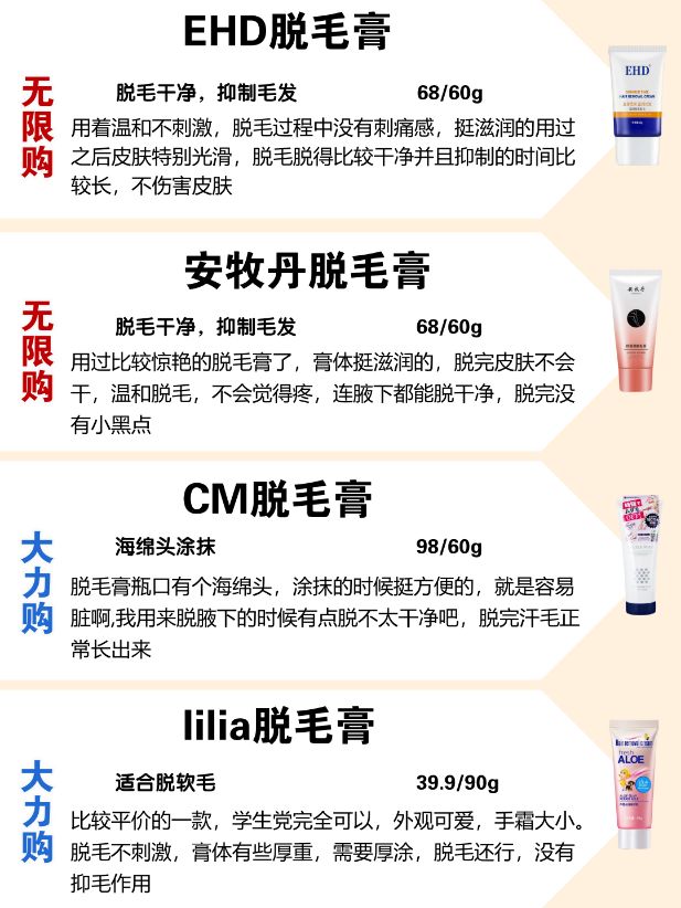 脱毛膏推荐,脱毛膏推荐男士