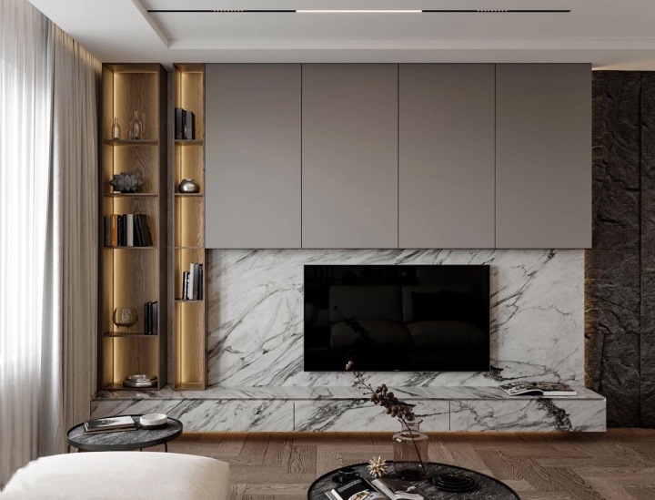 小户型电视柜设计高级感,便宜简约大气电视柜大全