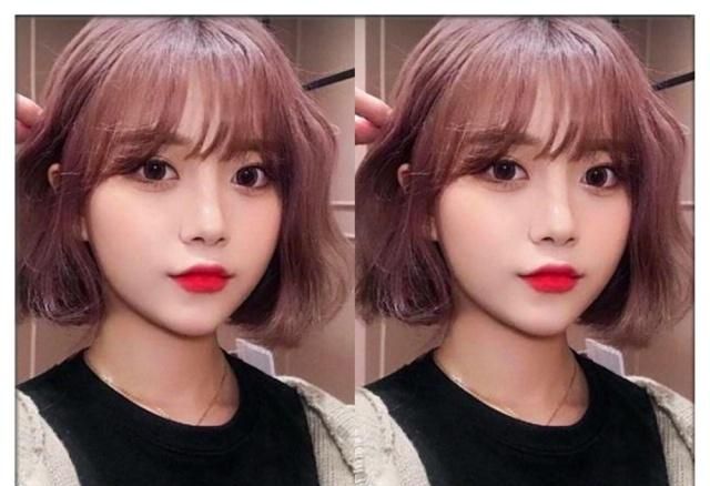 减龄短发波波头女图,俏皮可爱波波头造型很好看又减龄