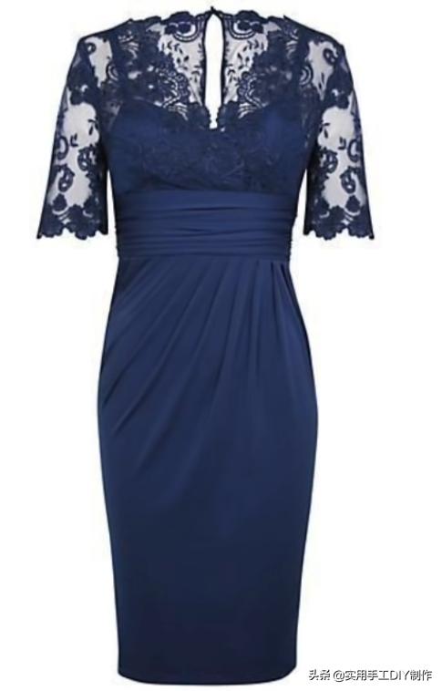 春天的手工白色蕾丝连衣裙,布艺蕾丝连衣裙