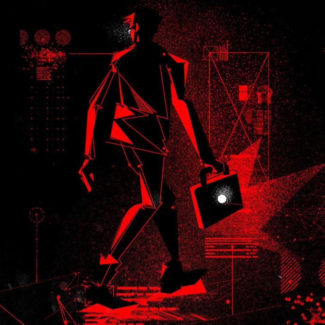 画面冲击感强烈的插画,这种手绘插画是用什么笔画的