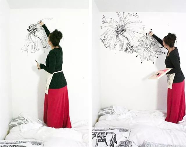 你家的墙贴,墙绘自己的家