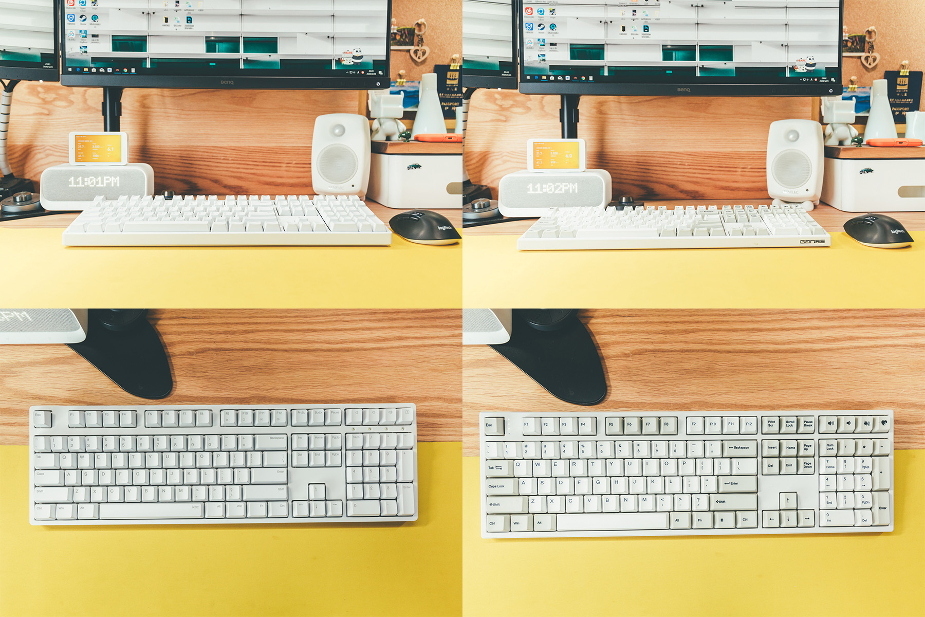 键帽推荐高颜值搭配透明键盘,机械键盘键帽推荐大全套