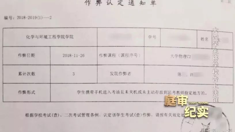大四学生考试作弊被开除,大四学生作弊被开除状告学校