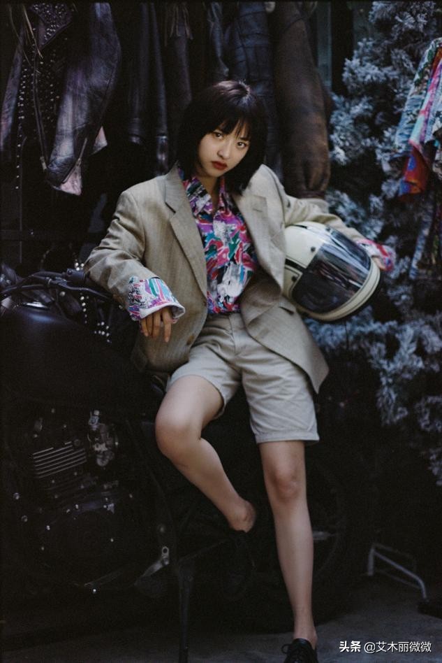 日系女星沈月写真图片,日系少女沈月穿搭