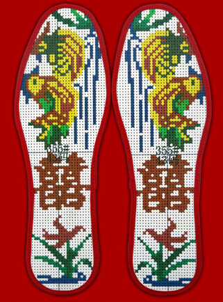 有含义漂亮鞋垫花样图案,手工艺术鞋垫