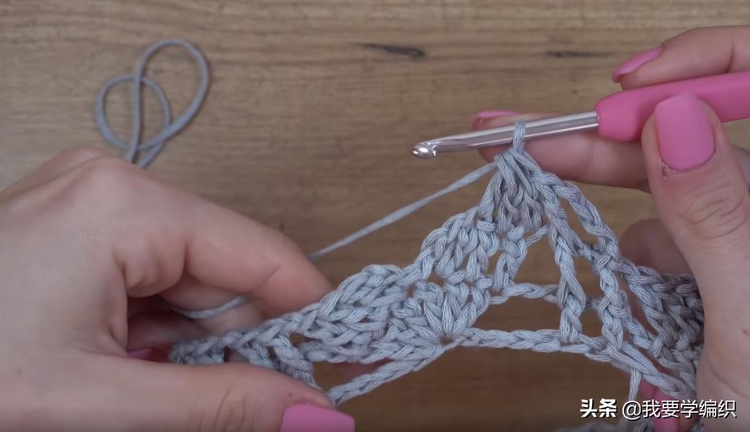 最新款钩披肩花样连接教程,简单易学钩披肩花样