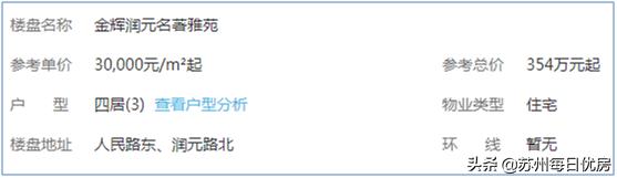苏州金辉润元名著雅苑备案价,金辉润元名著雅苑最新房价