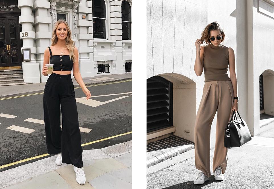 阔腿裤+运动鞋,大热天超防晒的满分穿搭!这4条显瘦显高巨有范儿