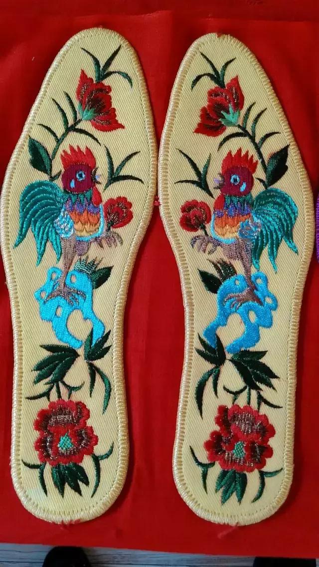 刺绣鞋垫花样各种图案教程,几何鞋垫图案鞋垫绣法