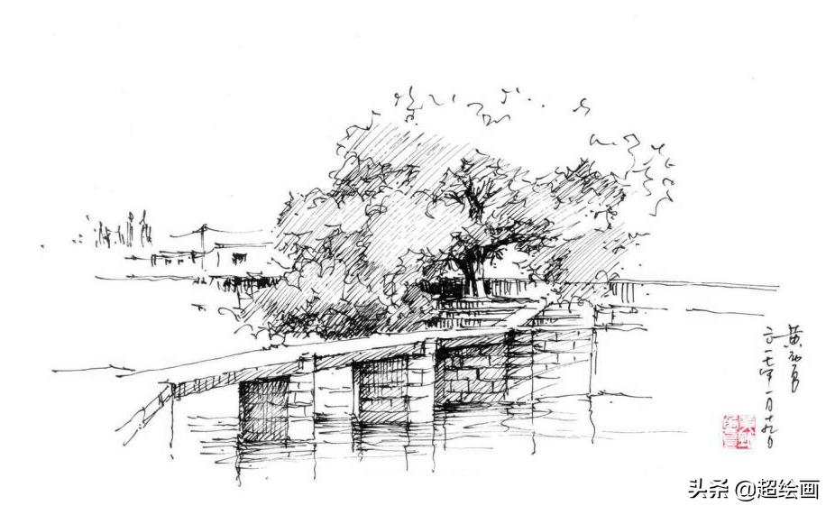 十大顶级钢笔画速写,钢笔速写100幅图片