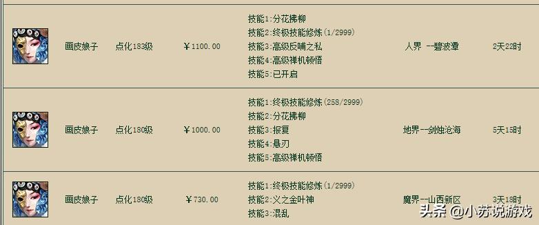 大话西游2问号6开画皮被玩家摆摊出售，这宝宝没人要了么？