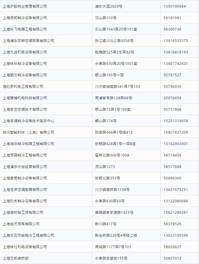 上海家电24小时上门维修价格表,上海阿兵家电维修电话