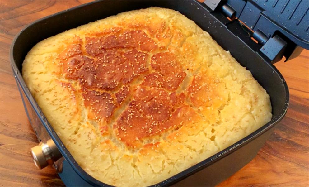 早餐发面饼怎么做又软又香,早餐想吃发面饼手不沾面就能做好