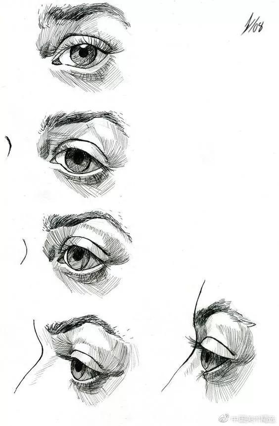 简笔画古风眼睛100种画法,古风眼睛100种画法简单