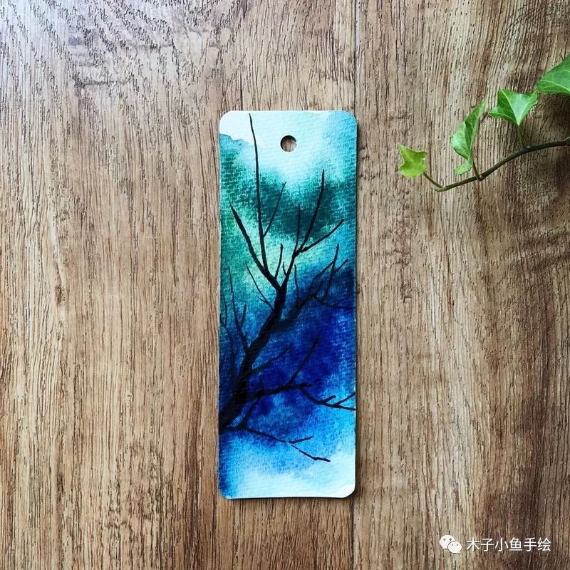 简易水彩画梅花教程,水彩画腊梅方法步骤