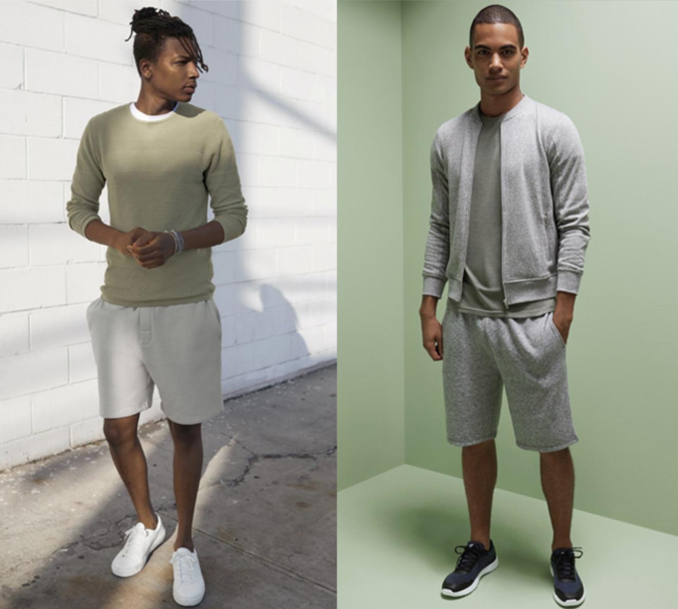 夏天男生短裤怎么穿显高,男士夏季短裤穿搭质感高级