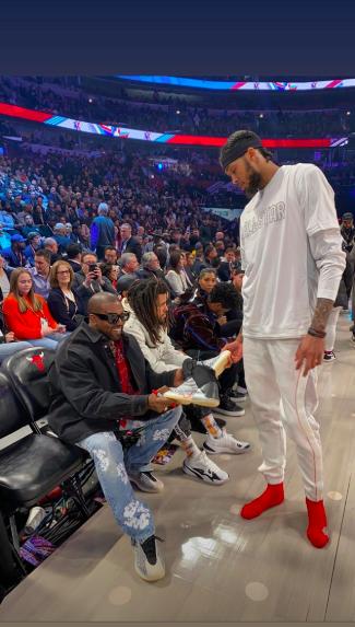 卡戴珊坎爷观看全明星,金卡戴珊nba现场