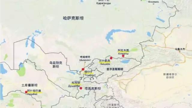 中亚国家的首都都位于边界线上,中亚国家首都在边境线