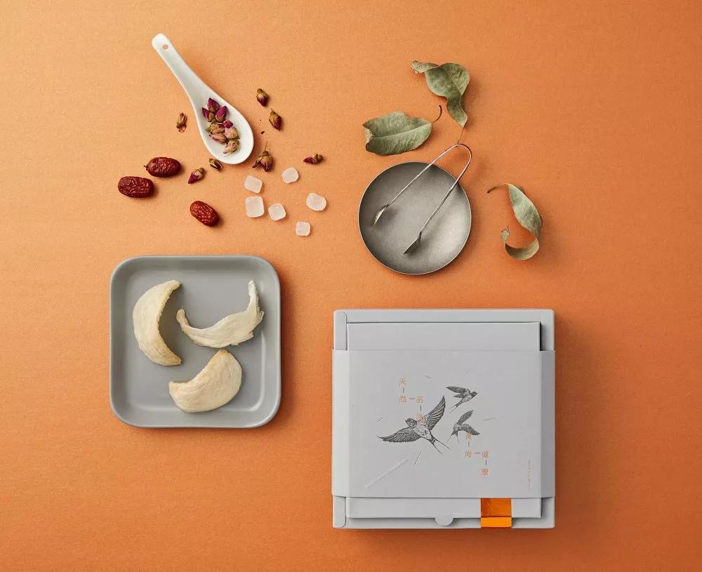 兔年元素的燕窝包装盒展开图,好看的燕窝包装设计