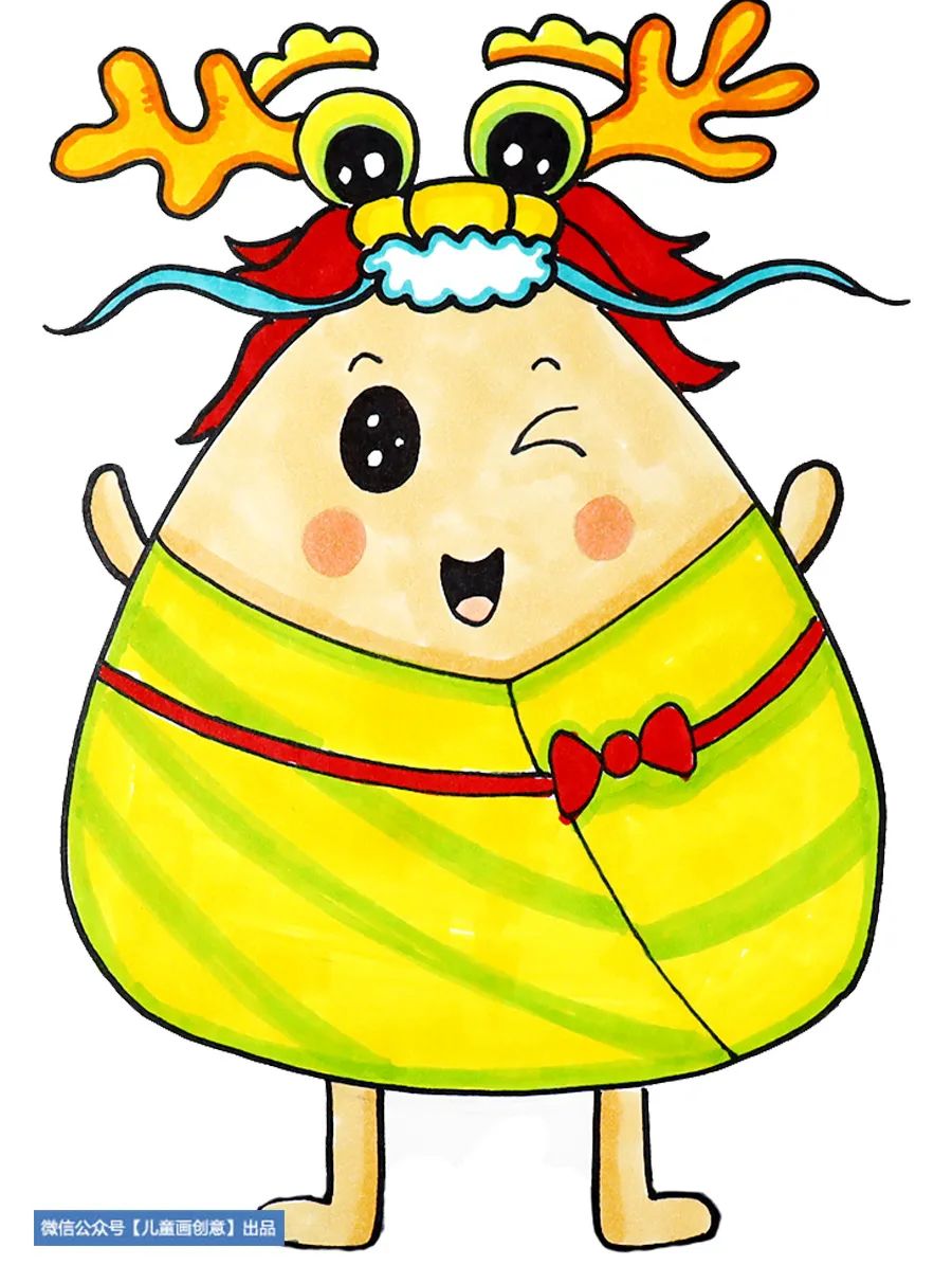 端午节粽子怎么画,儿童画粽子制作过程