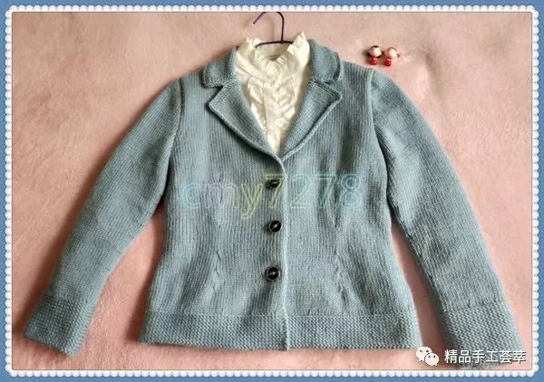 毛衣外套西装领织法教程成人,从上往下织开衫和尚领外套怎么织