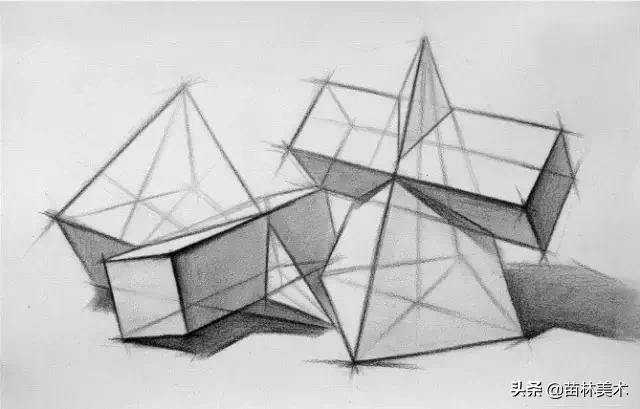 素描简单几何体图片,素描单个几何体大全