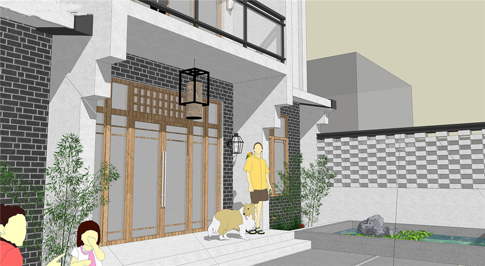 徽派中式自建独栋庭院小别墅,自建徽派中式小别墅100平米