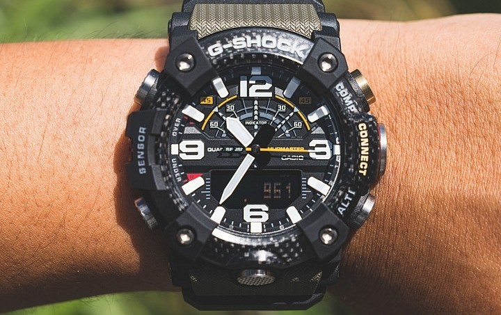 casio卡西欧手表男黑金gshock讲解,卡西欧gg-b100蓝牙连接都能做什么