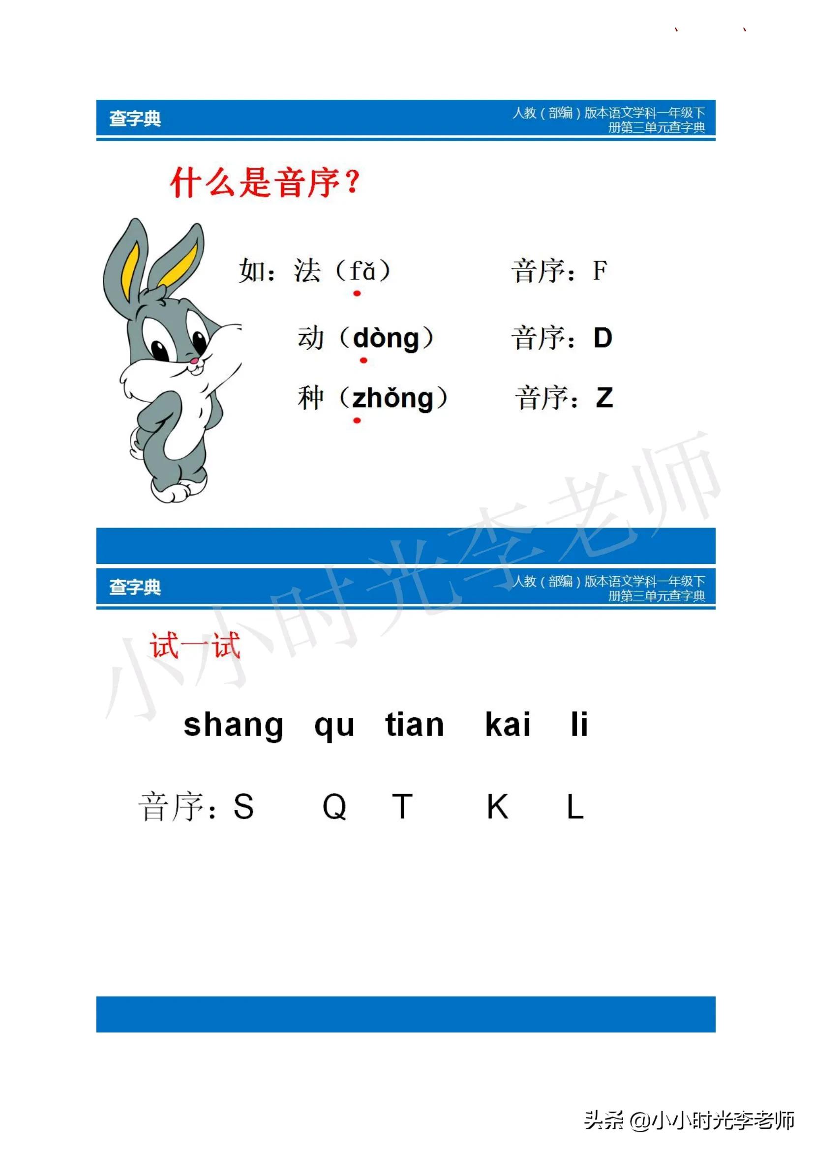 一下音序查字典、使用步骤及专项练习＃小学语文学习＃知识积累