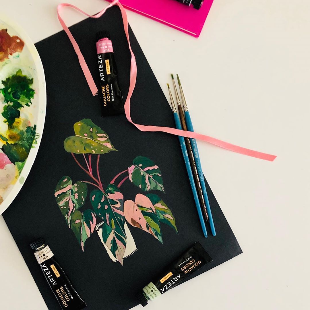 清新水彩手绘花卉插画,高级感的花卉插画