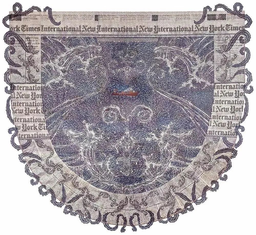 她用一把手术刀在2毛钱废报纸上雕出精美图腾,一幅卖60万