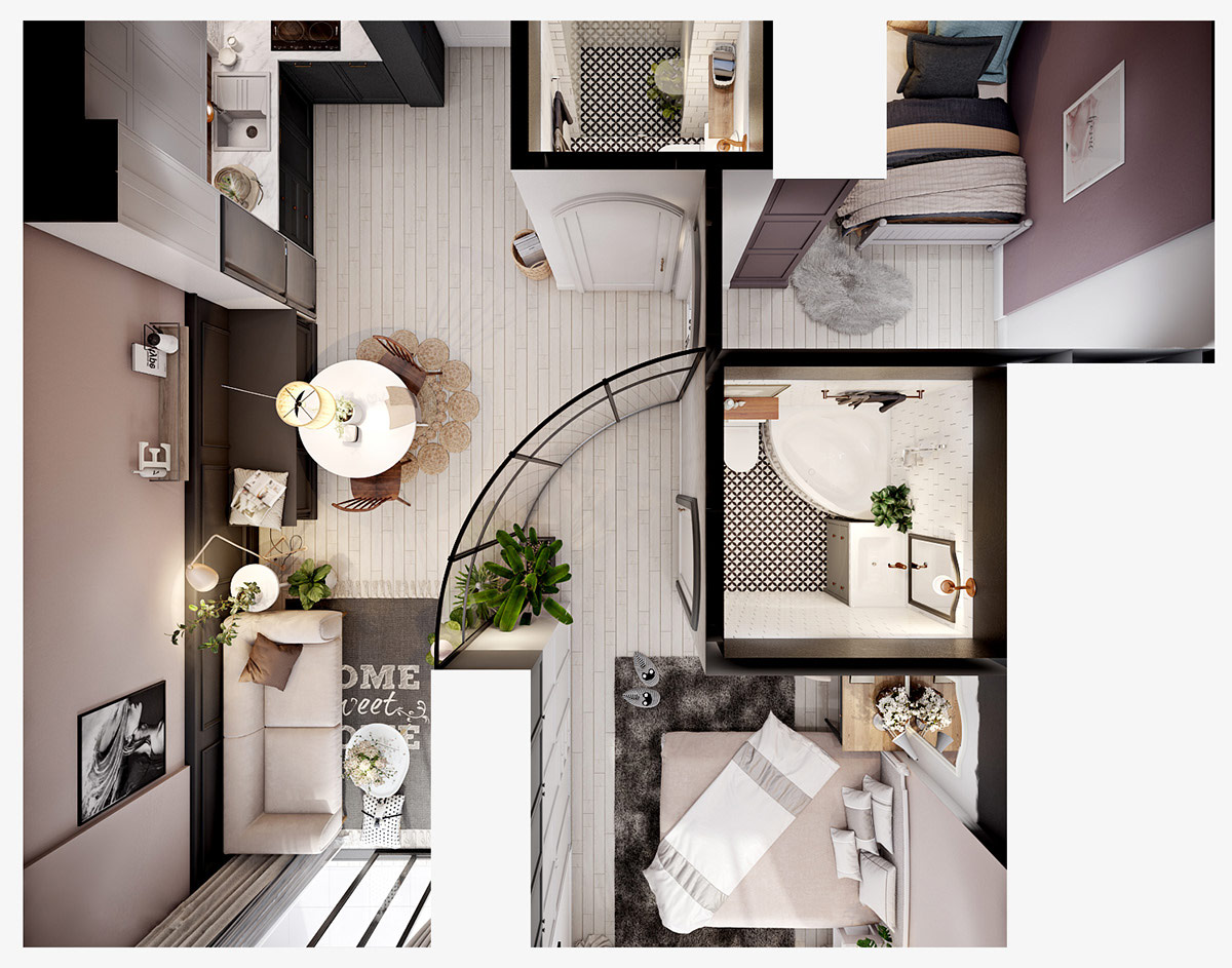 一室一厅小公寓怎么装修好看,一字型小公寓装修设计30平方米