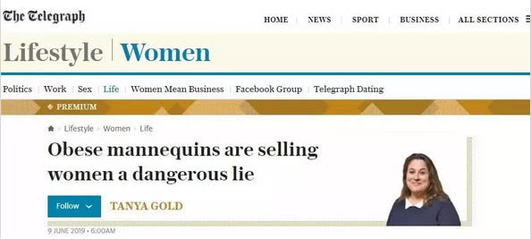 耐克伦敦店别出心裁启用大尺码模特，却被女记者痛批“兜售谎言”