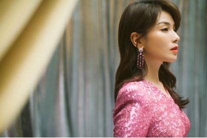 40岁刘涛大秀马甲线,胖20斤的刘涛美出新高度