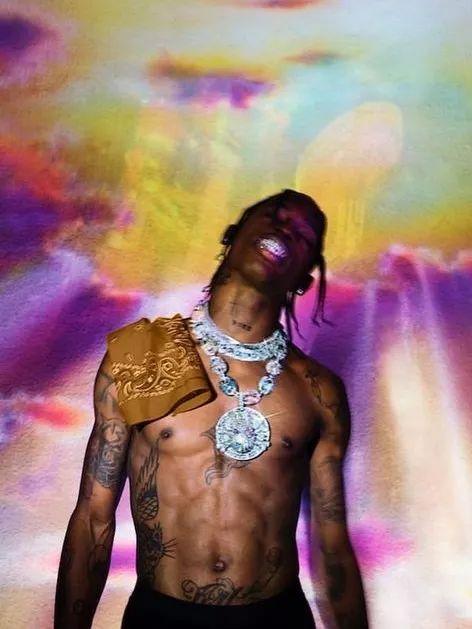 travisscott罕见上脚,travisscott紧张时刻
