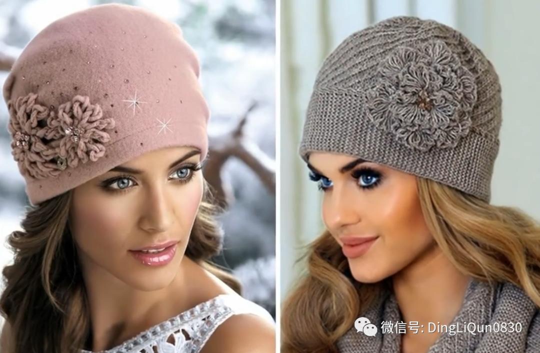 针织洋气气质帽子,针织帽子创意爆款