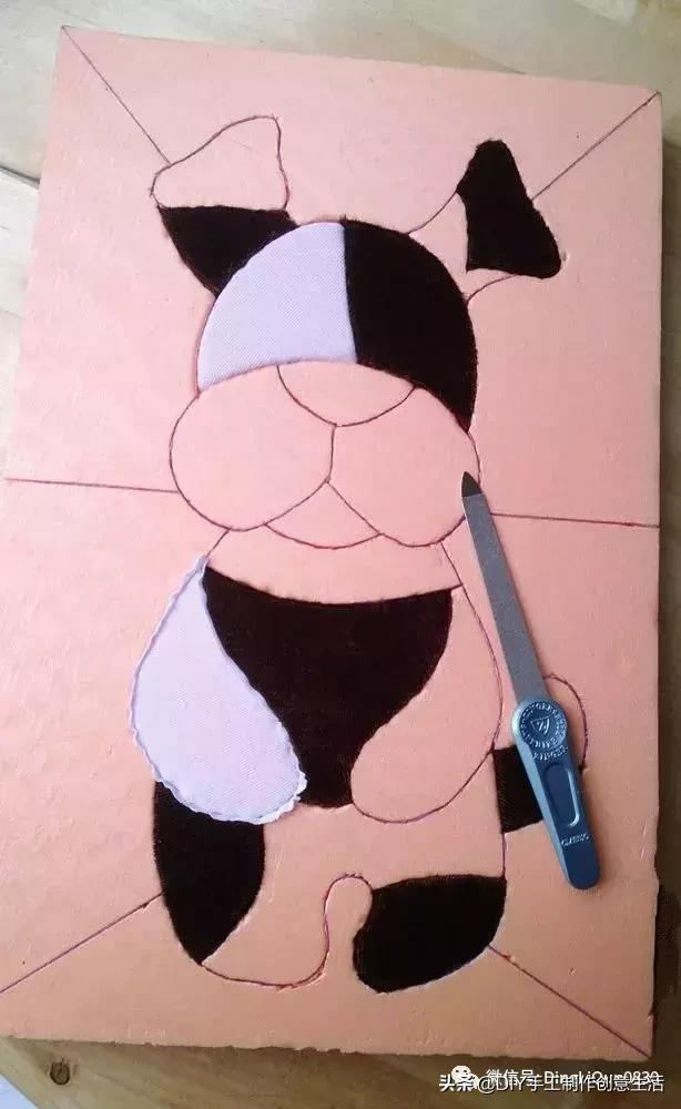 布艺diy拼布图案贴画,布画diy手工制作大全