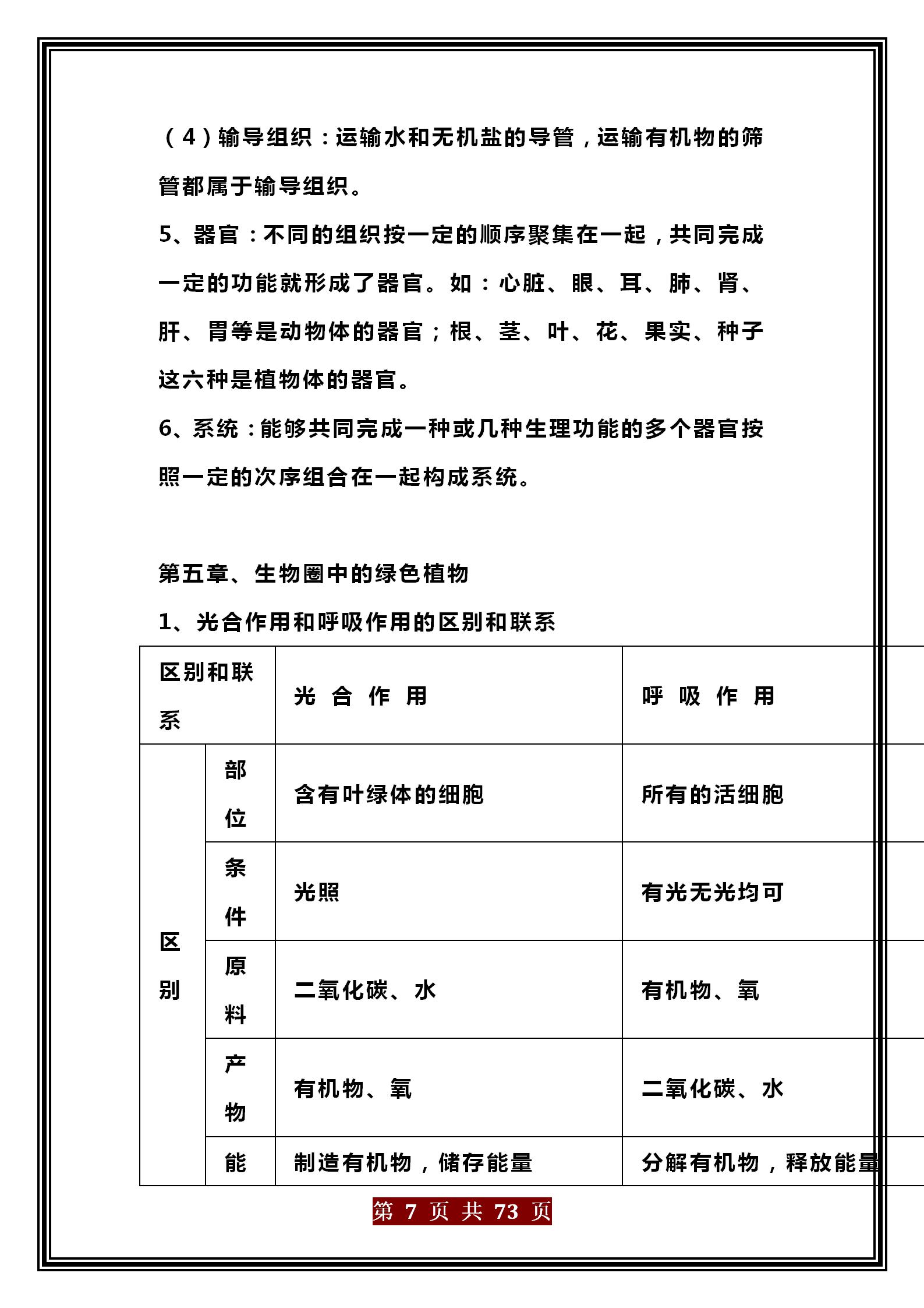 北京市初中生物会考考点,生物会考必背知识考点完整版初中