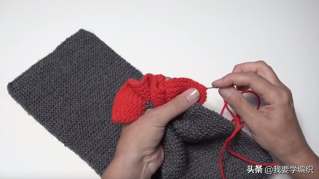 围脖编织教程全过程最简单的,玫瑰花小围脖编织教程