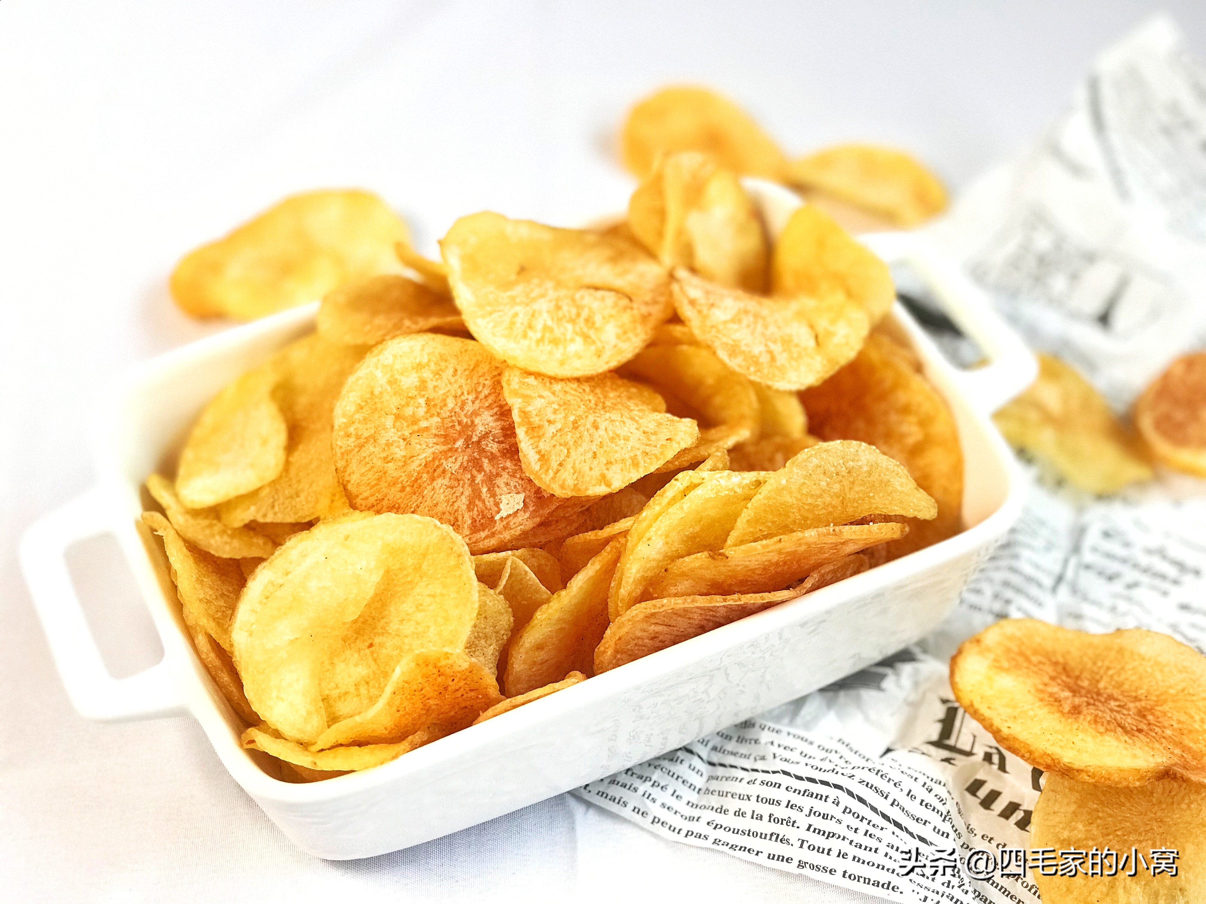 家庭版炸薯片嘎嘣脆视频,薯片怎么炸酥脆可口还好吃