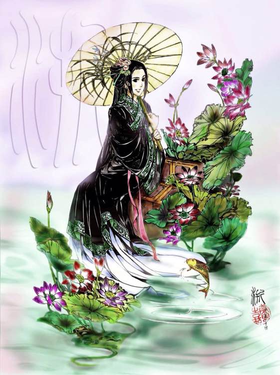 改良汉服手绘图片,古风汉服手绘图片