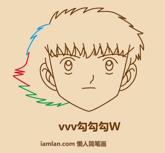 足球小子绘画全过程,30秒画忍者