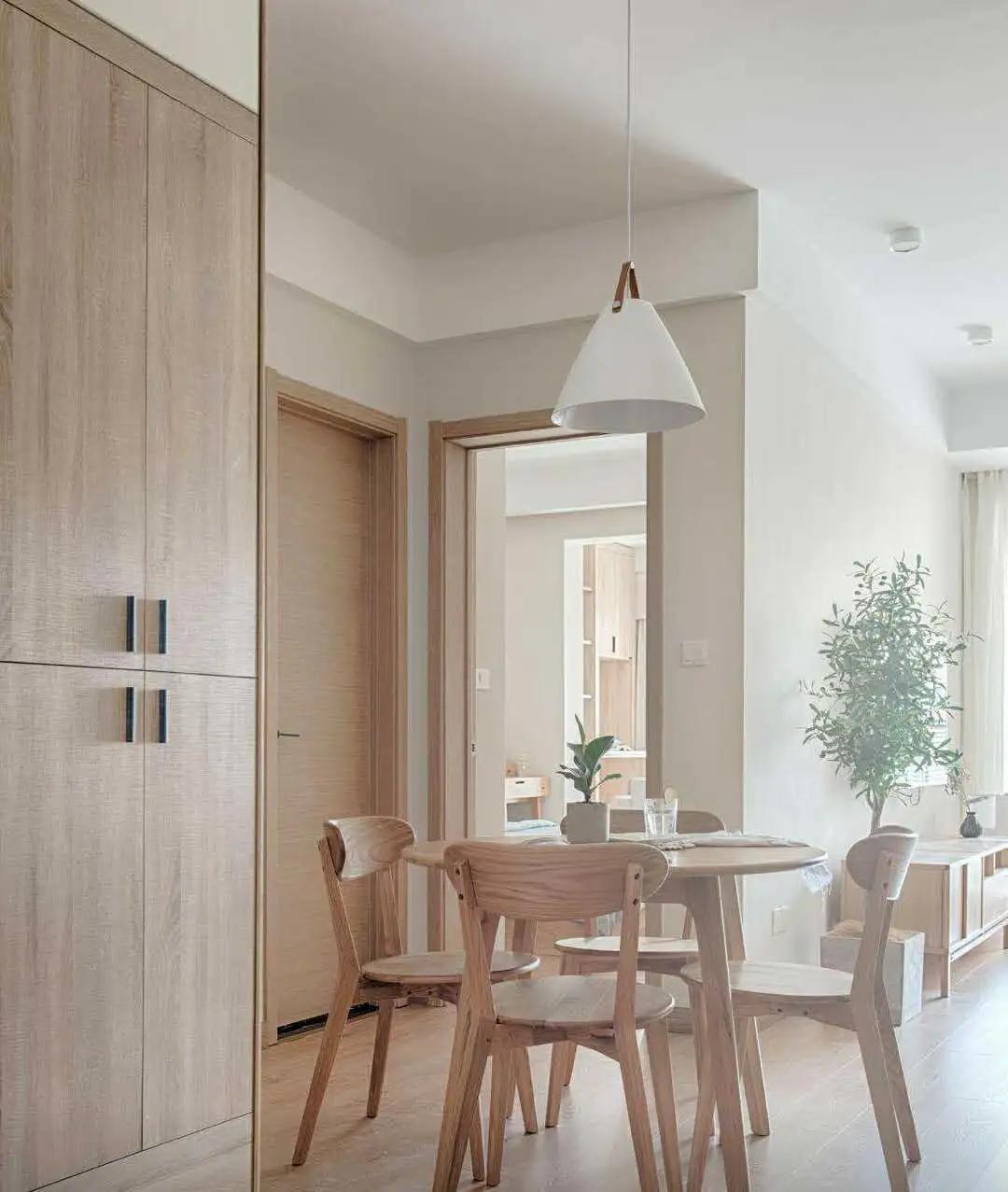 原木风茶室20平方空间装修效果图,100平方小户型原木风带茶室设计